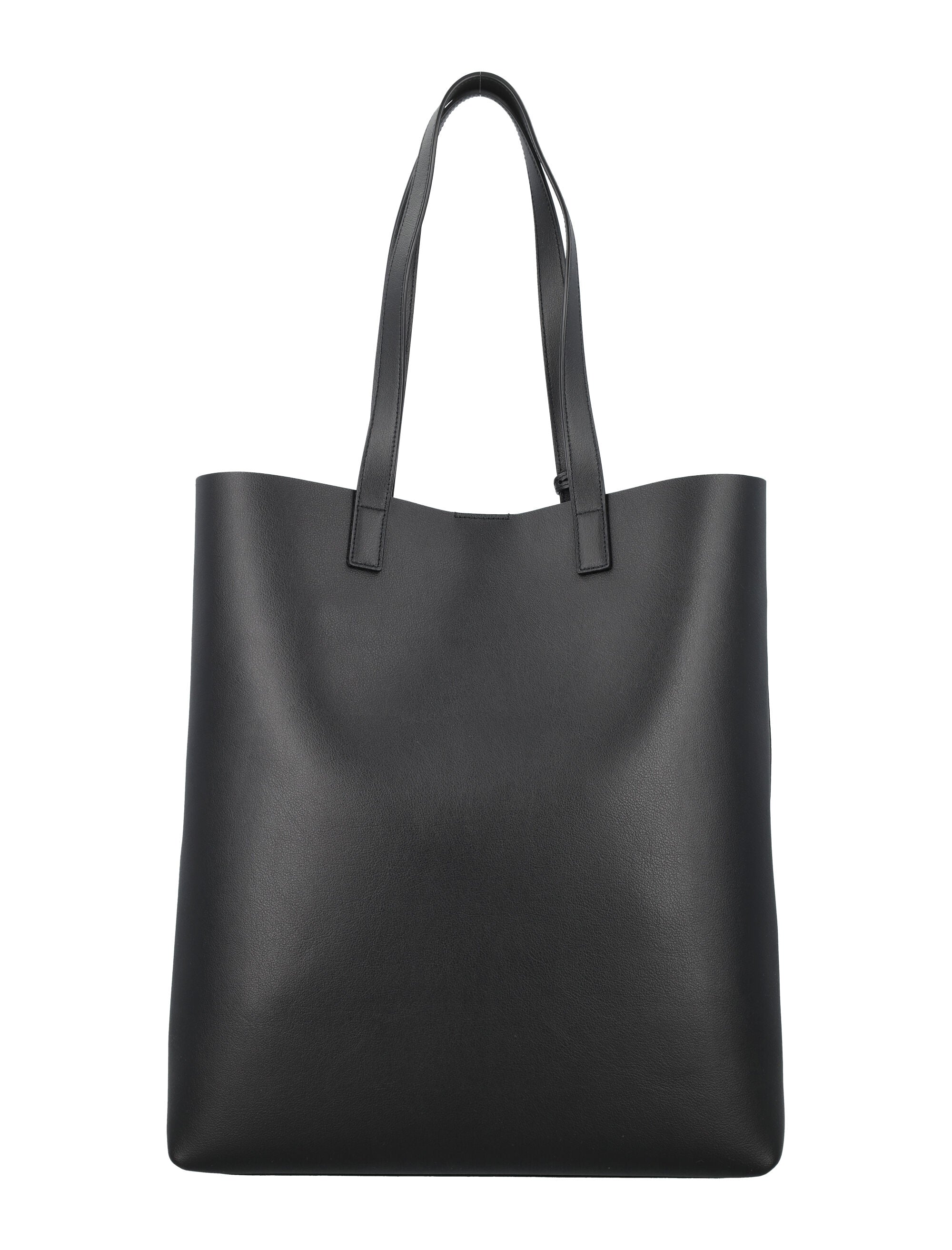SAINT LAURENT Bold Leather Shopping Handbag