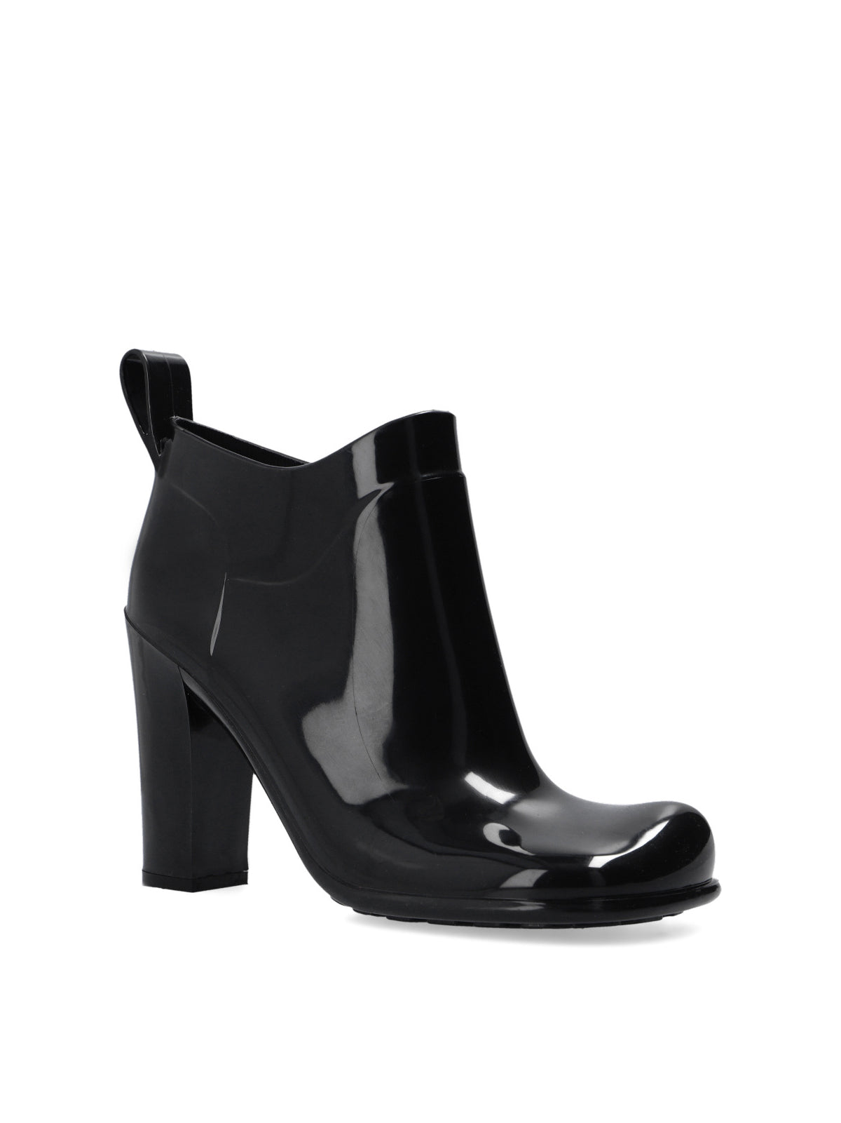 BOTTEGA VENETA Square Toe Ankle Boots with Logo and 9 cm Heel