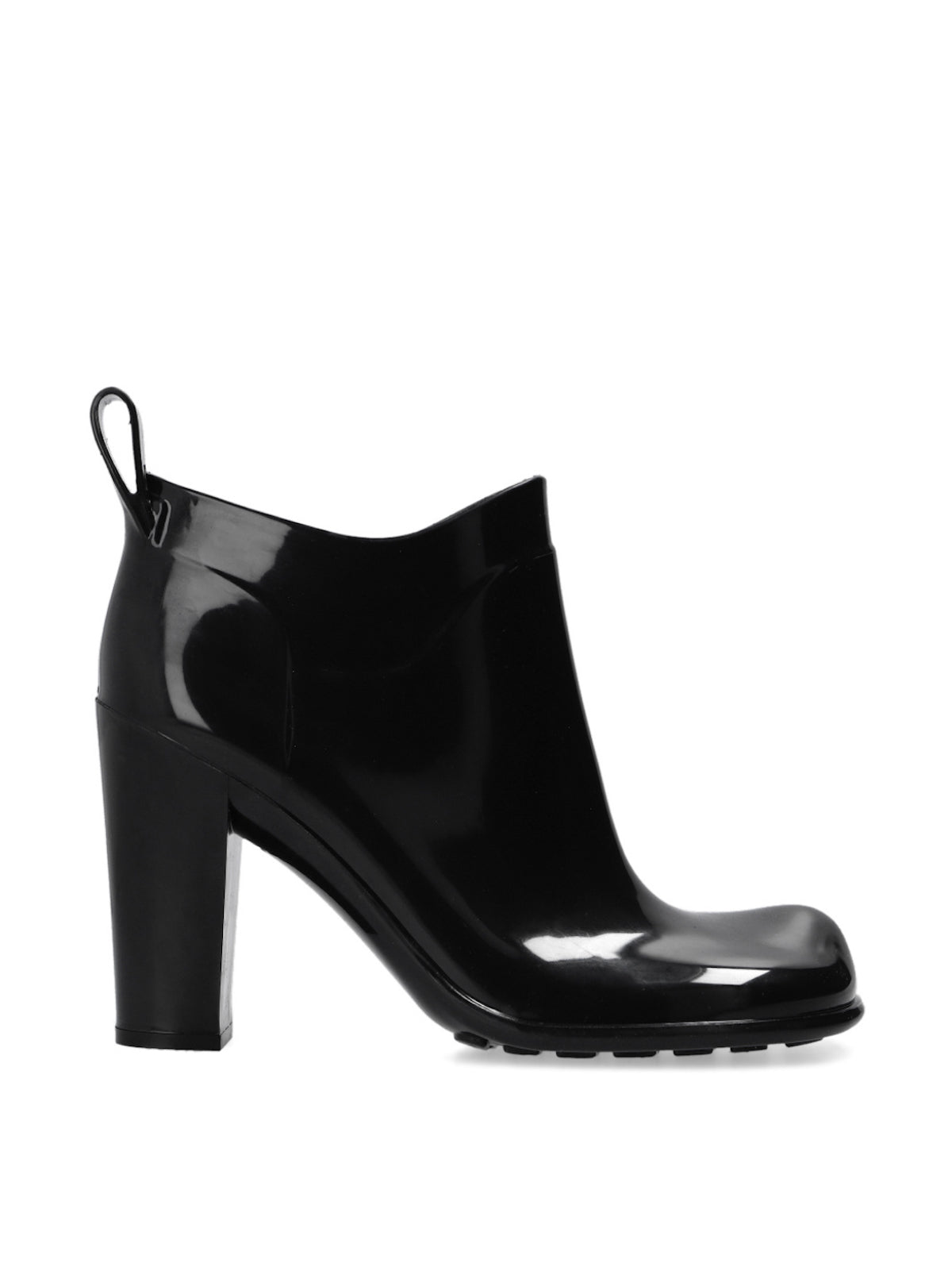 BOTTEGA VENETA Square Toe Ankle Boots with Logo and 9 cm Heel
