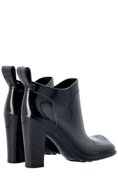 BOTTEGA VENETA Shine Rubber Boots with Block Heel