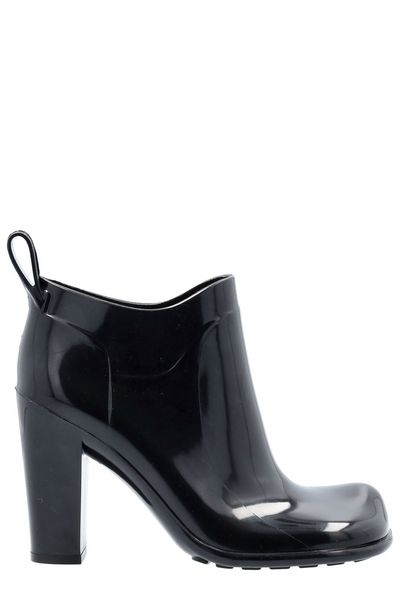 BOTTEGA VENETA Shine Rubber Boots with Block Heel