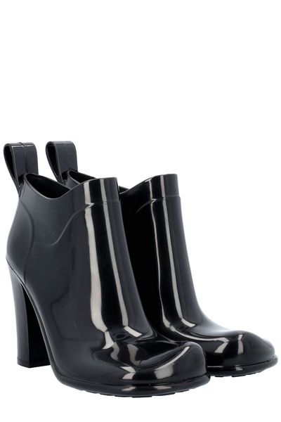 BOTTEGA VENETA Shine Rubber Boots with Block Heel