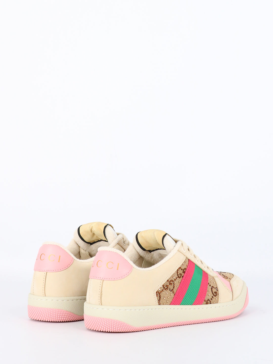 GUCCI Classic GG Canvas Panelled Sneakers - Women's Size 9