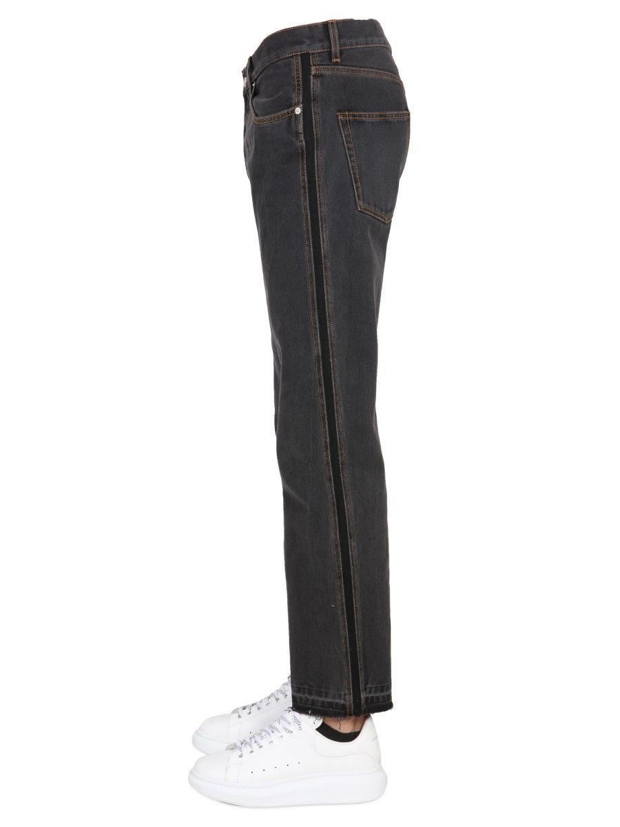 ALEXANDER MCQUEEN Raw Cut Jeans - Front Button Closure