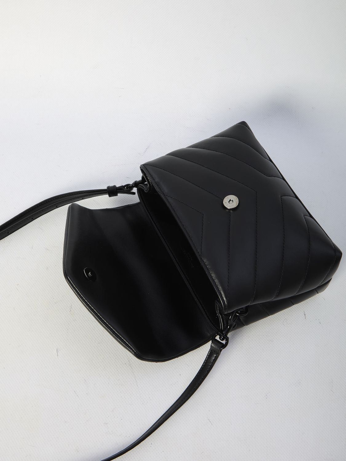 SAINT LAURENT Mini Quilted Leather Handbag