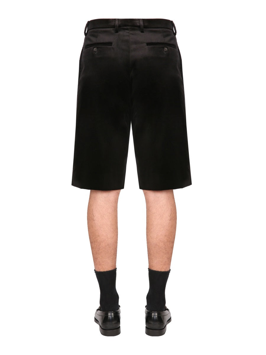 GUCCI Men's Stretch Velvet Shorts