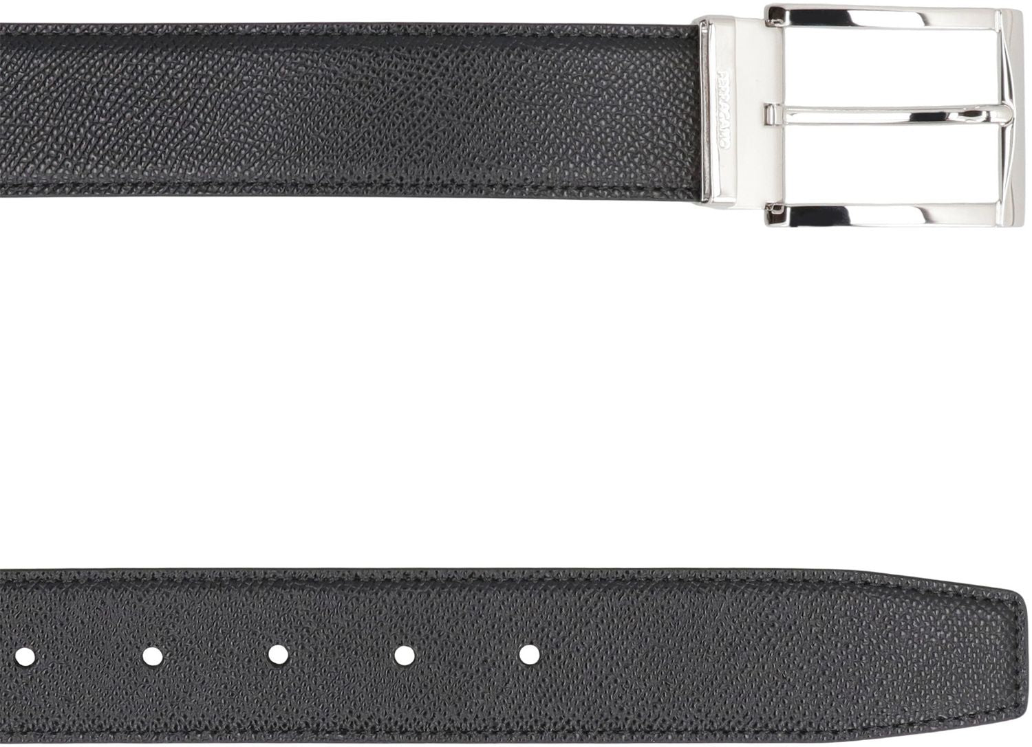 Ferragamo Reversible Leather Belt with Gancini Hook - 3.5 cm Width