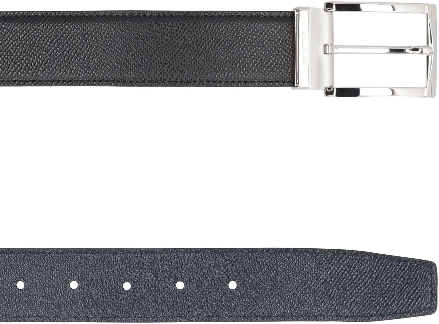 Ferragamo Reversible Leather Belt with Gancini Hook - 3.5 cm Width