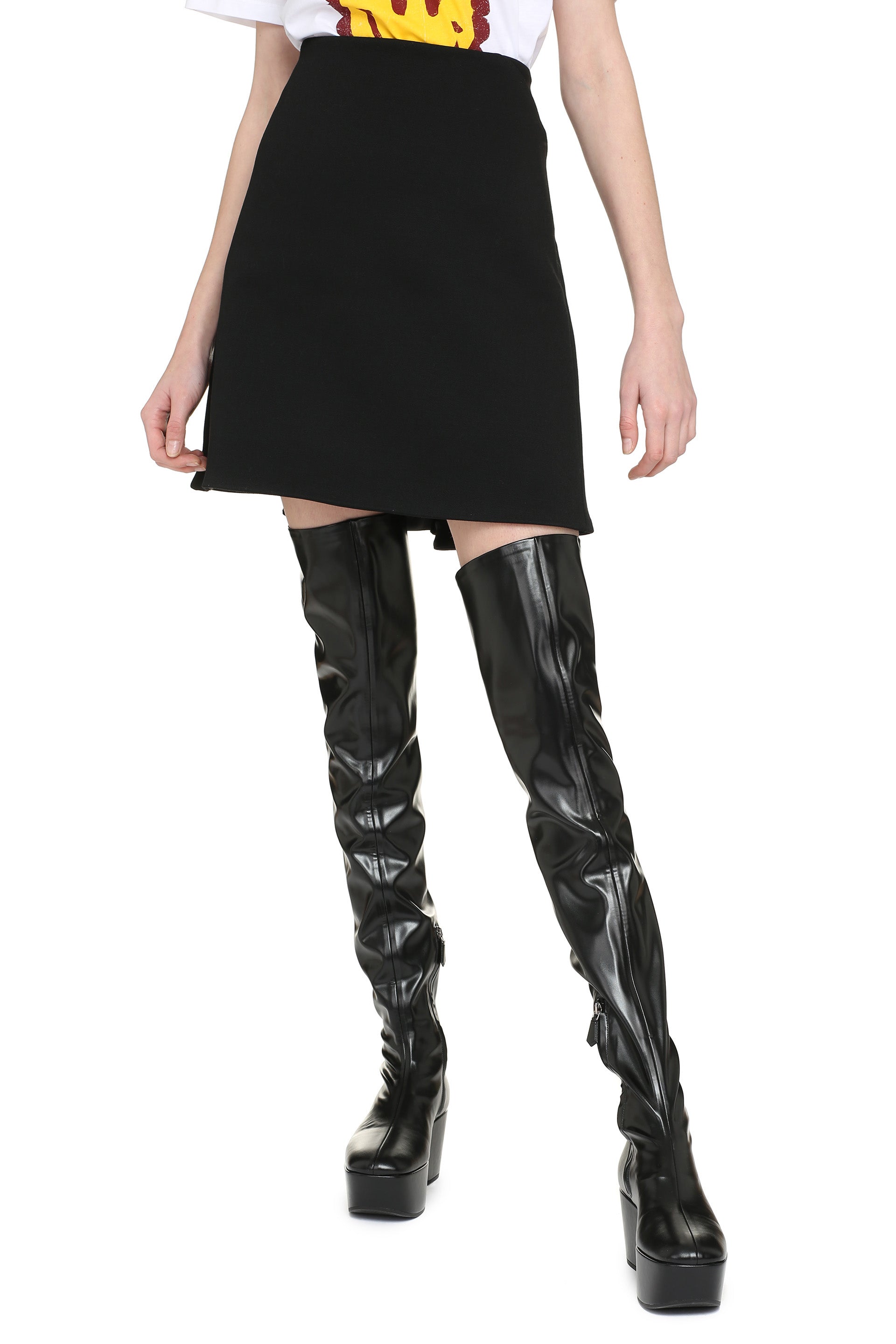 BOTTEGA VENETA Contemporary Wool Blend Mini Skirt