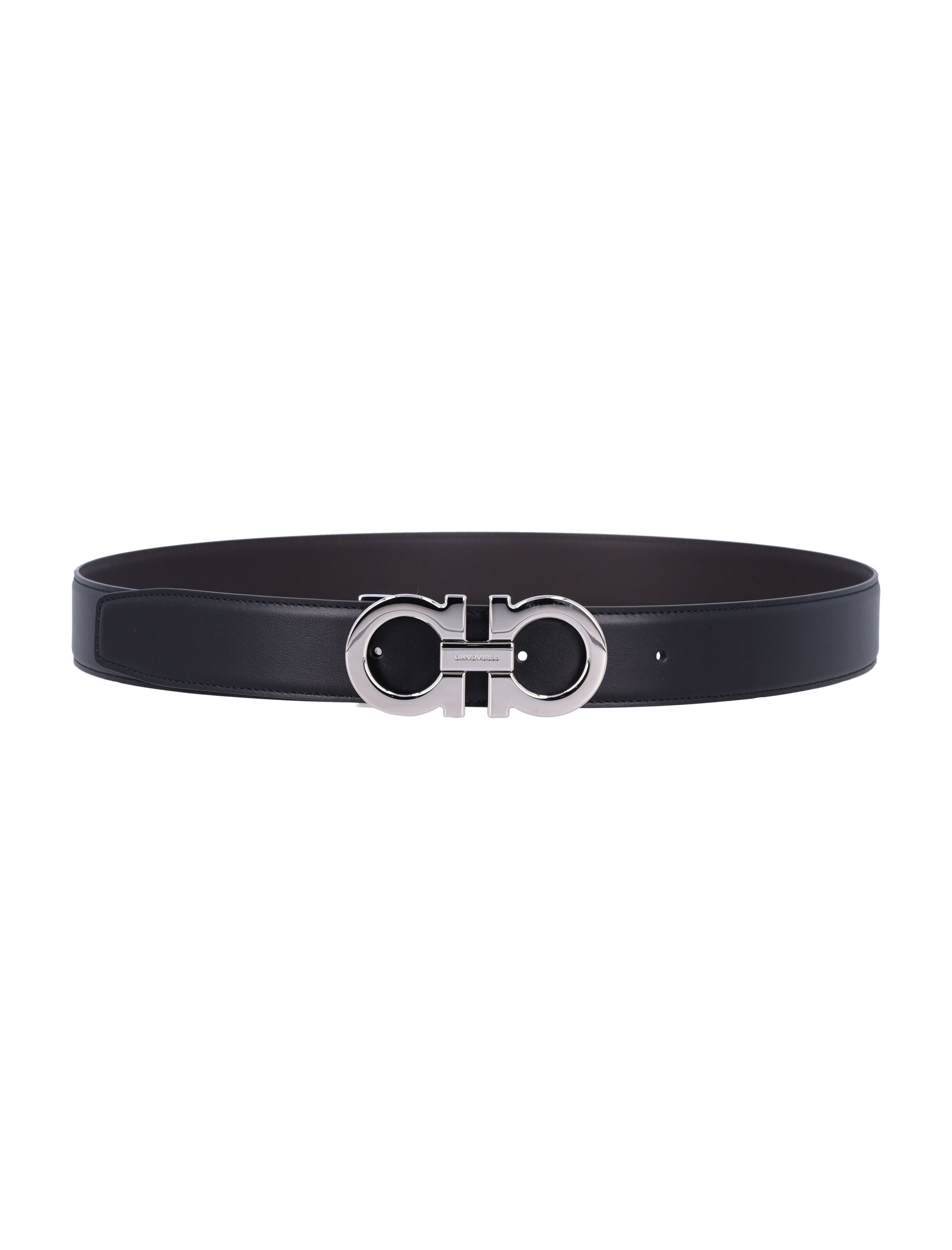 Ferragamo Double Adjustable Leather Belt for Men