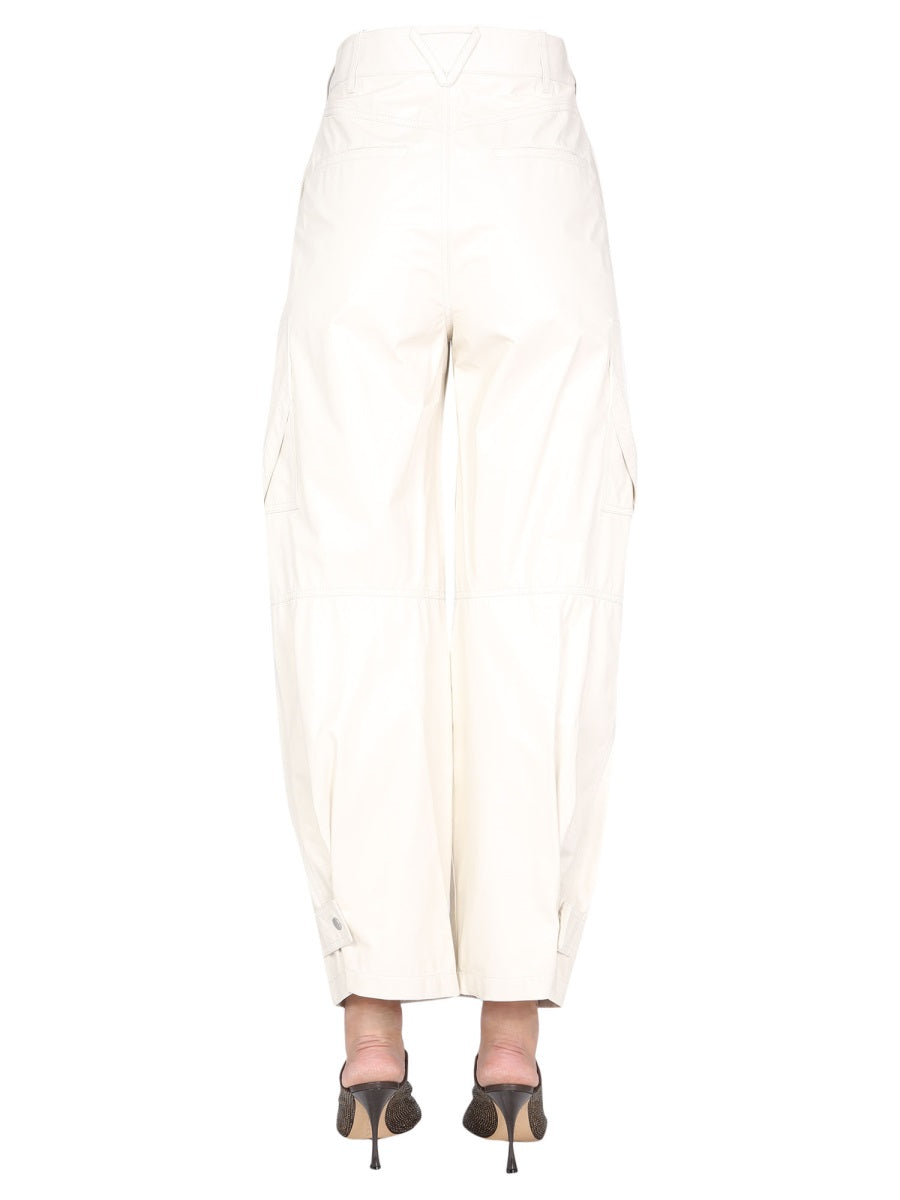 BOTTEGA VENETA Women’s Cargo Pants with Zip Closure and Front Button