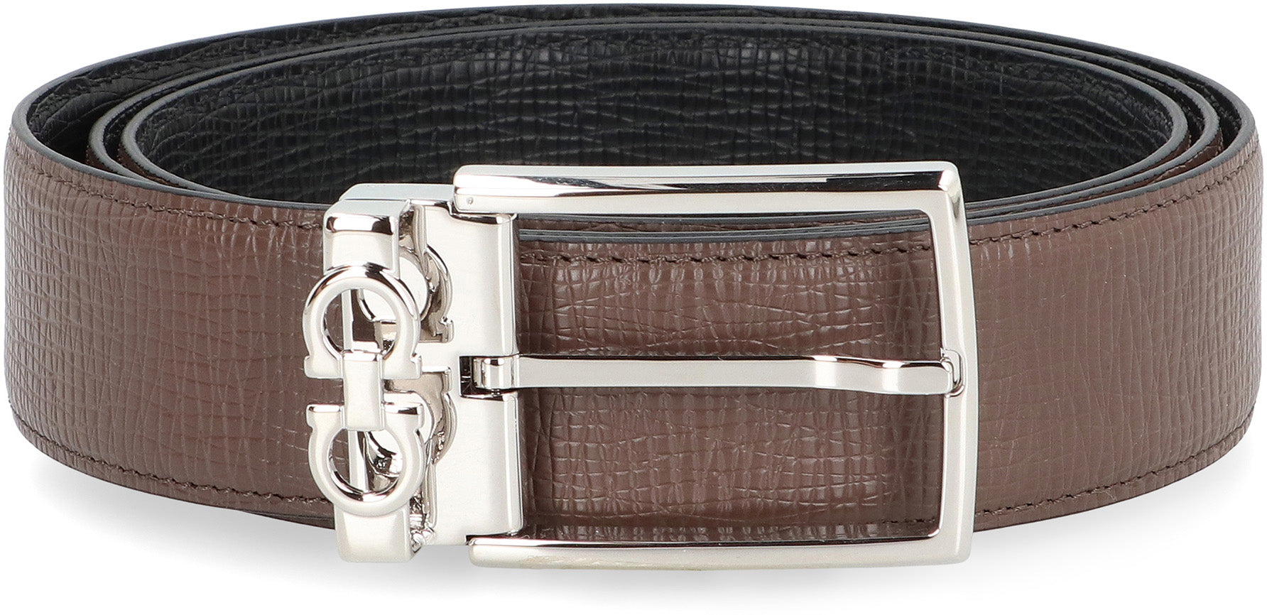 Ferragamo Reversible Leather Belt - 3.5 cm Height