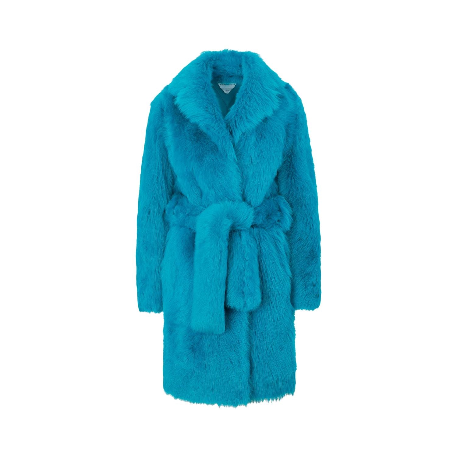 BOTTEGA VENETA Elegant Lamb Fur Jacket with Removable Belt for Women