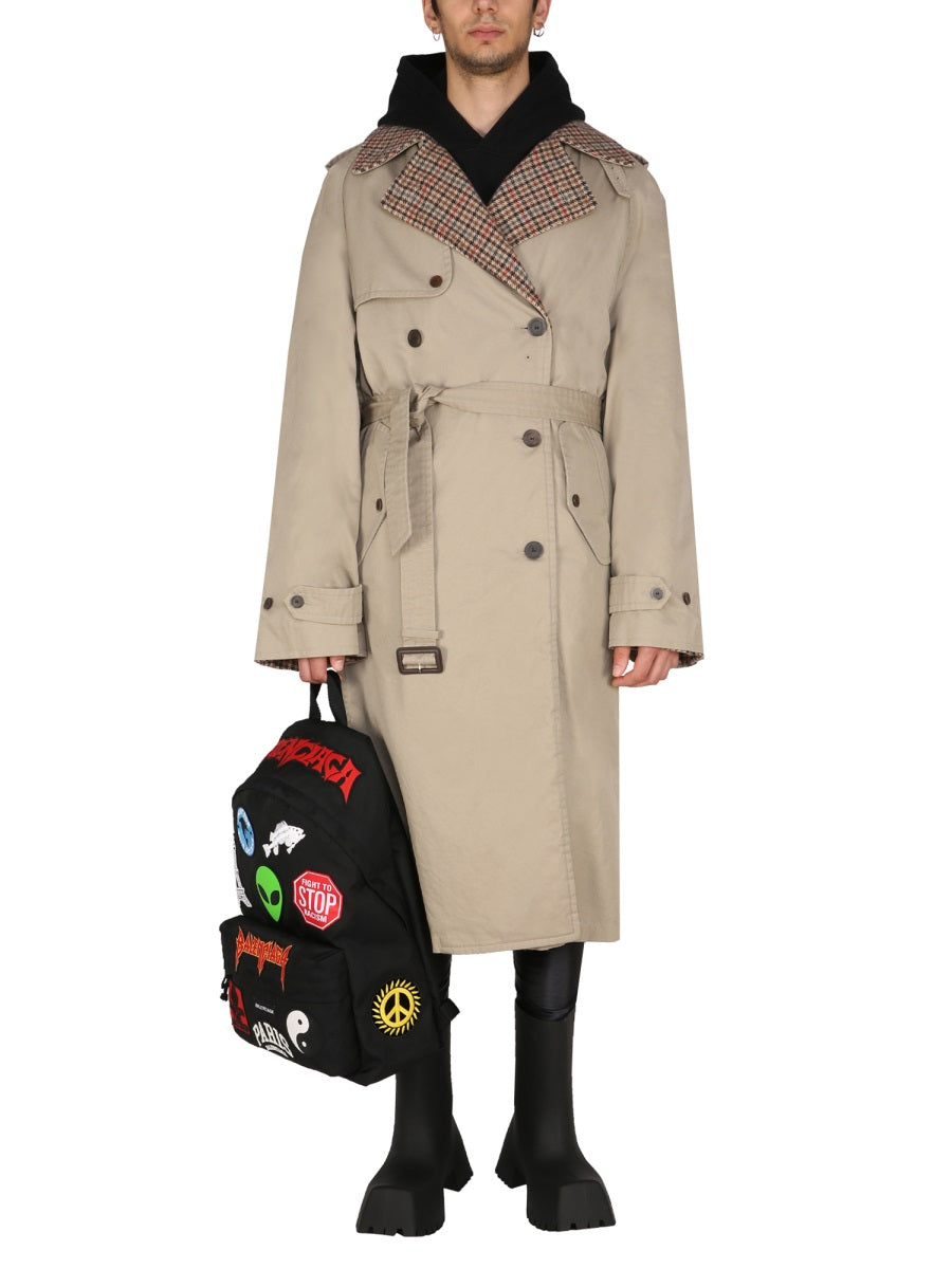 BALENCIAGA Reversible Oversized Trench Jacket for Men