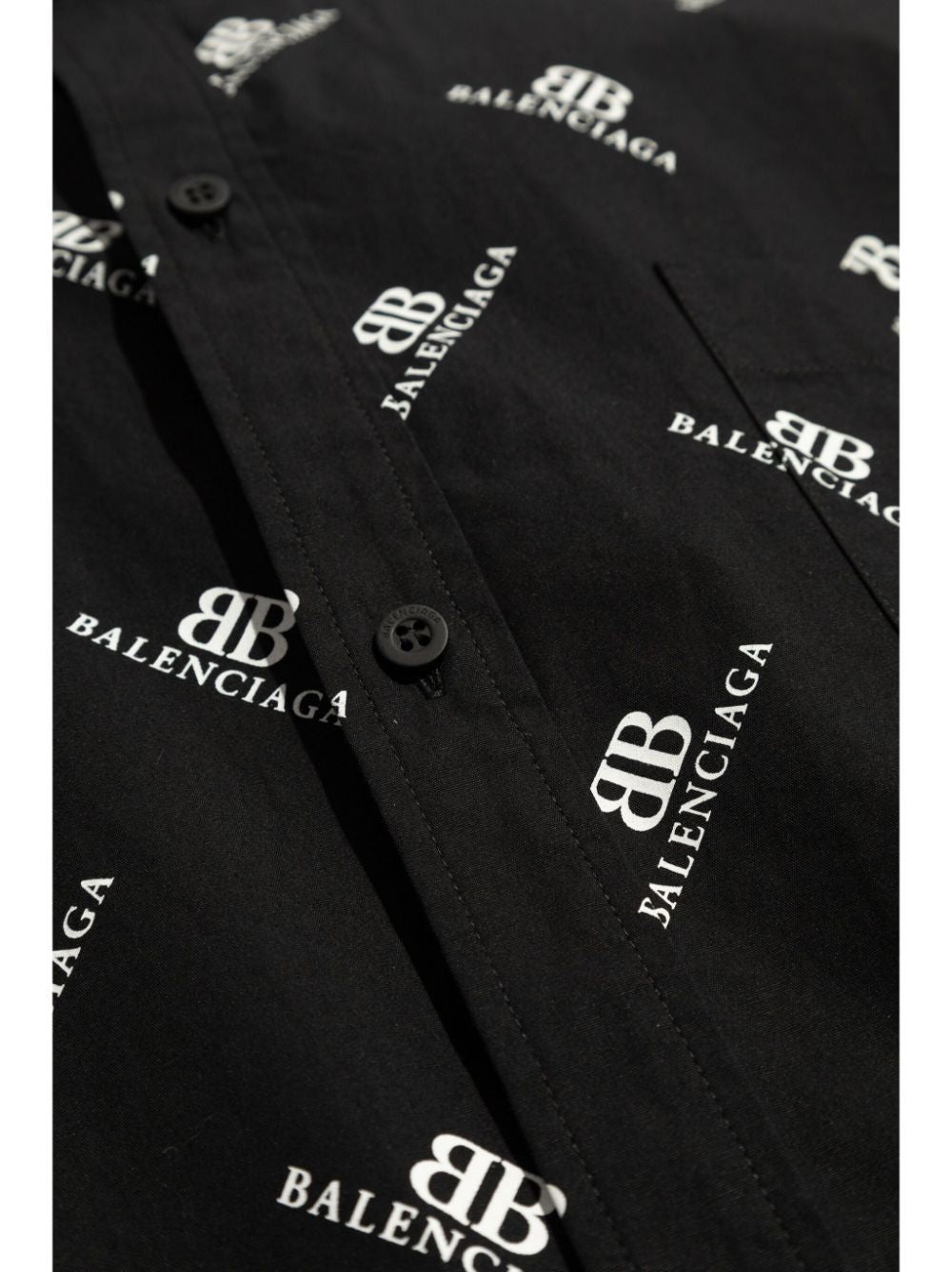 BALENCIAGA Large Fit Button-Up Shirt for Men