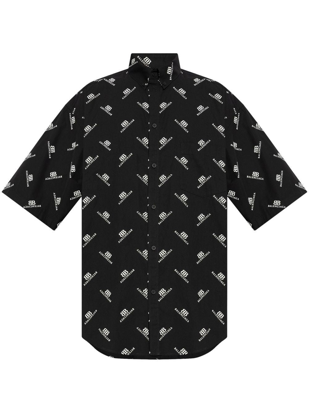 BALENCIAGA Large Fit Button-Up Shirt for Men