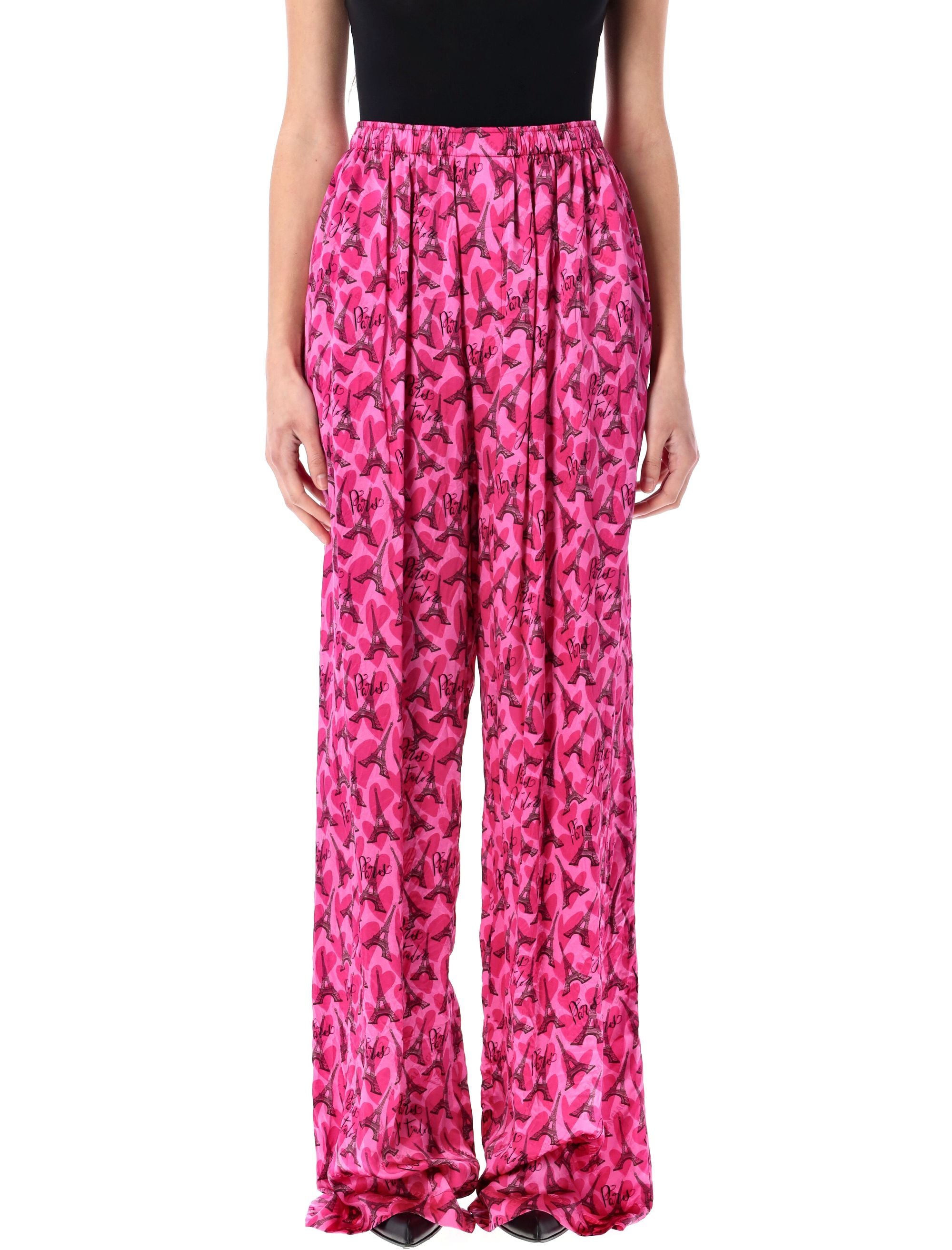BALENCIAGA Silk Satin Pyjama Pants - Size 36