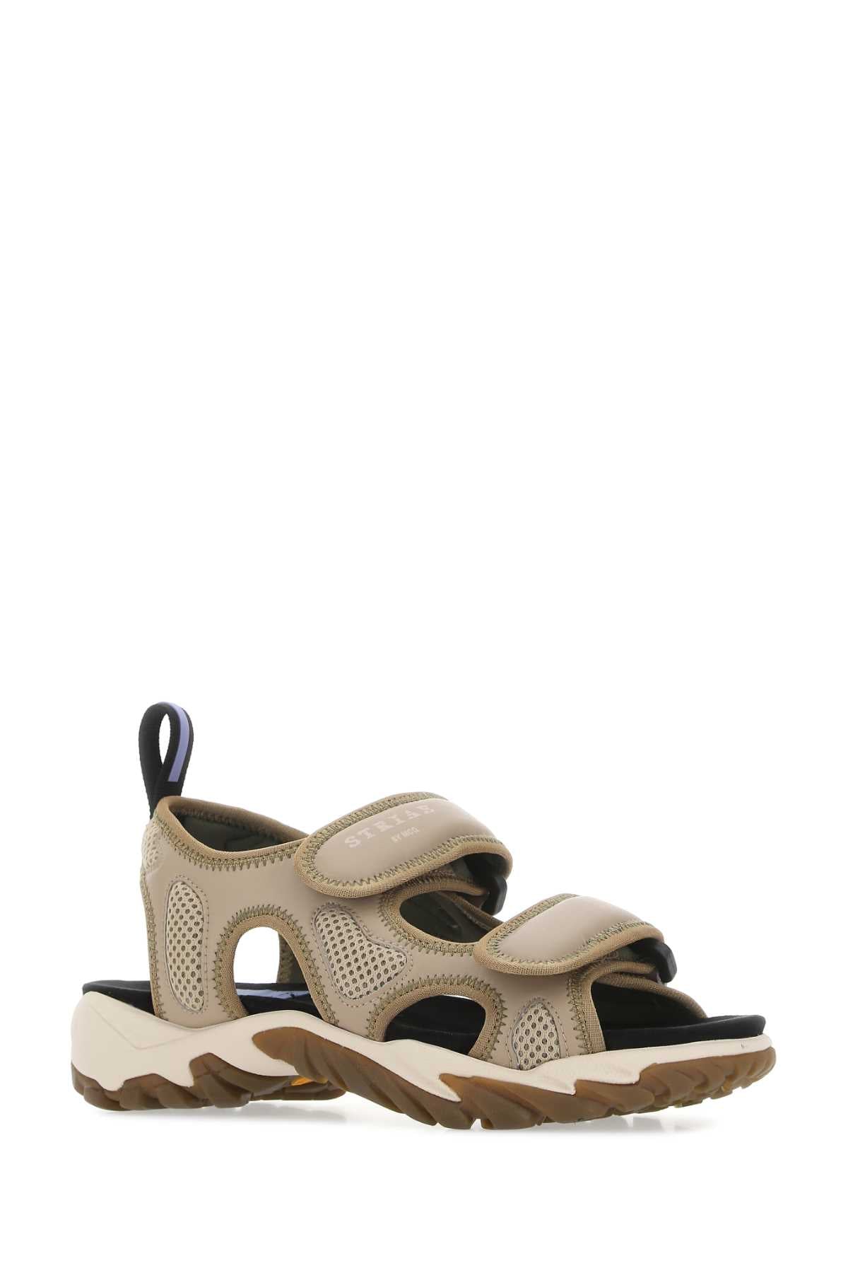 MCQ Multicolor Mini Striped Unisex Sandals
