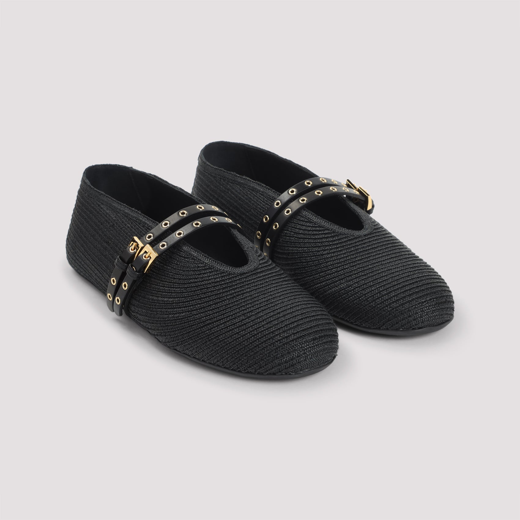 ALAÏA Mini Paper Straw Ballerinas