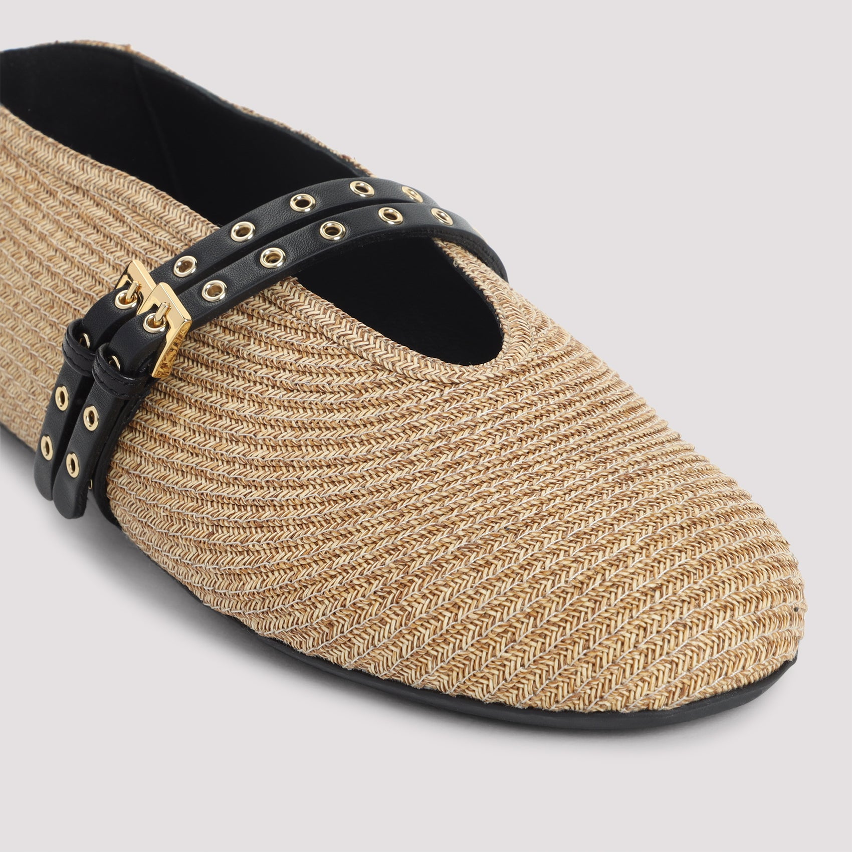 ALAÏA Crafted Paper Straw Ballerinas for Men