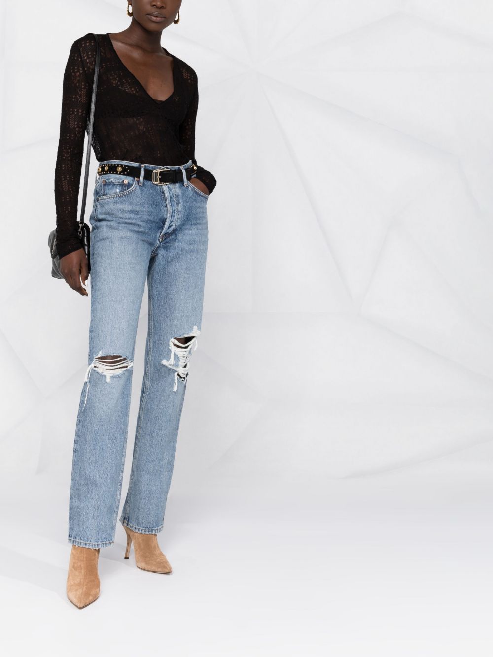 SAINT LAURENT Loose Knit Pullover Sweater for Women