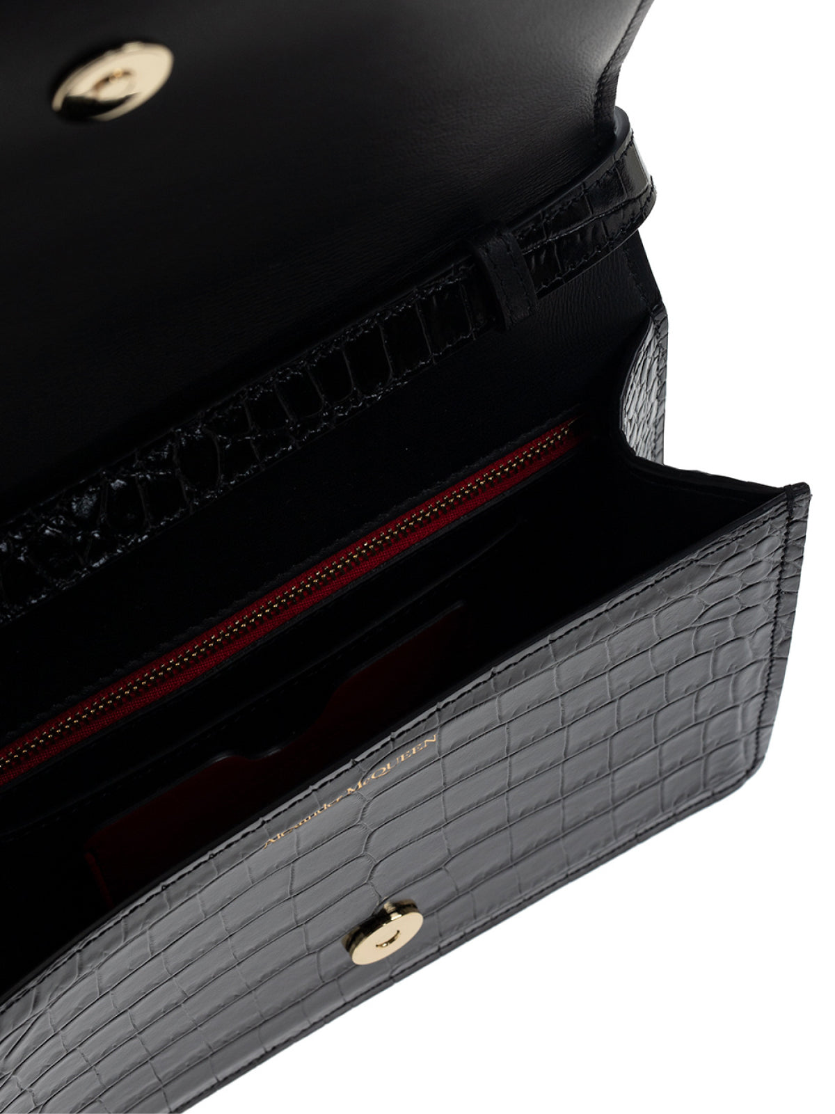 ALEXANDER MCQUEEN Mini Four Ring Crossbody Handbag 21x15x6 cm