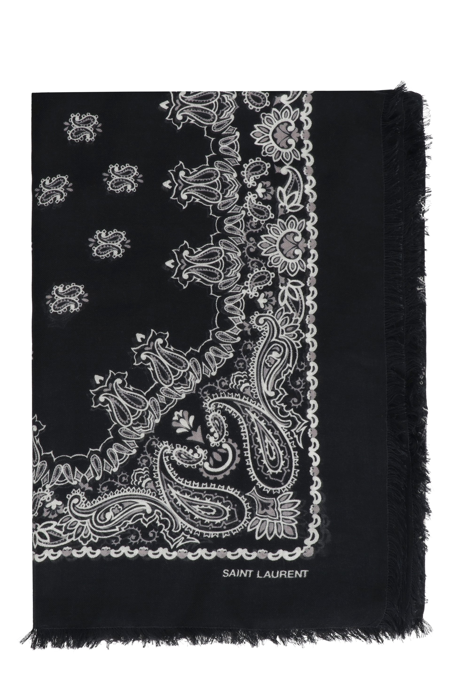 SAINT LAURENT Luxurious Modal Cashmere Scarf for Men
