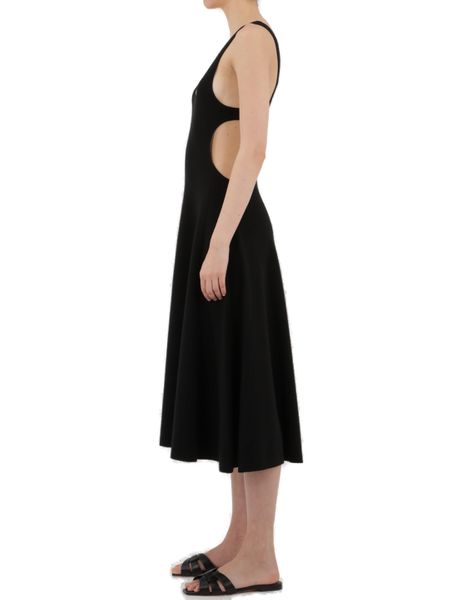 SAINT LAURENT Sleeveless Cut-Out A-Line Dress in Size S