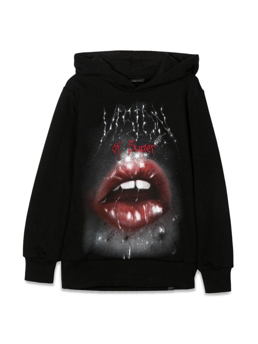 VISION OF SUPER Mini Rock Mouth Print Hoodie
