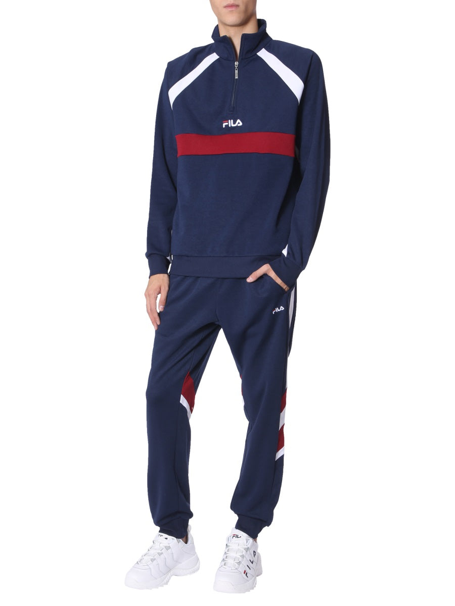 FILA Mini Track Sweatshirt with Polo Neck and Half Zip