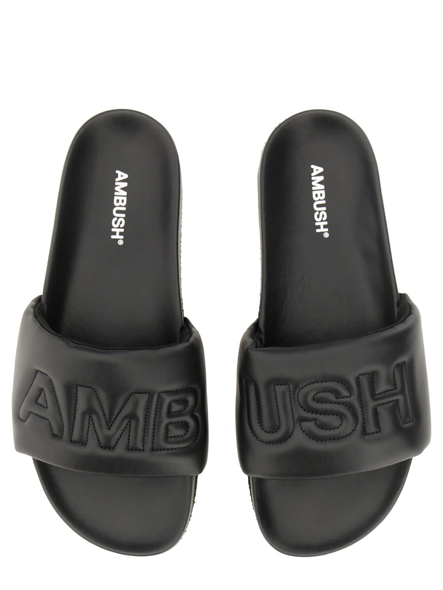 AMBUSH Luxurious Leather Slide Sandal with Durable Rubber Sole - 2.5 CM
