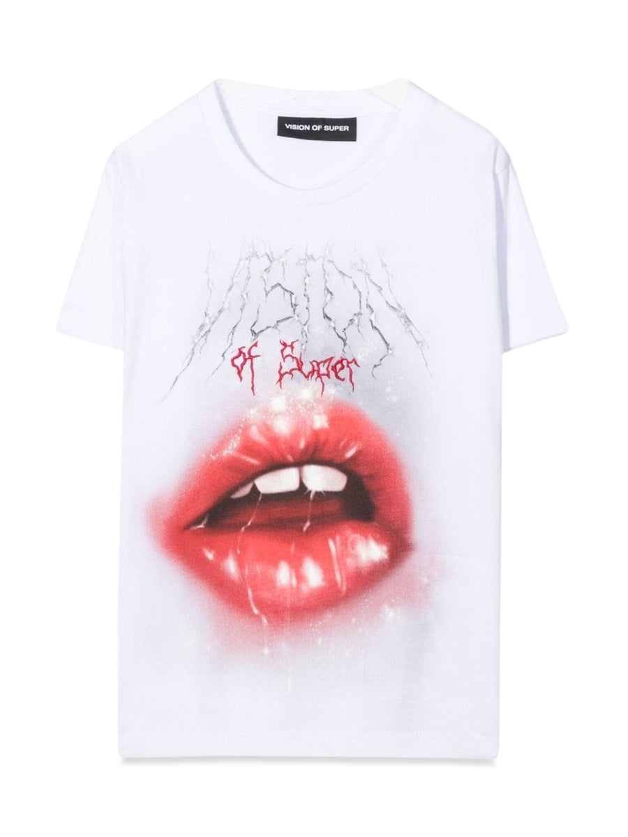 VISION OF SUPER Mini Rock Mouth Print T-Shirt