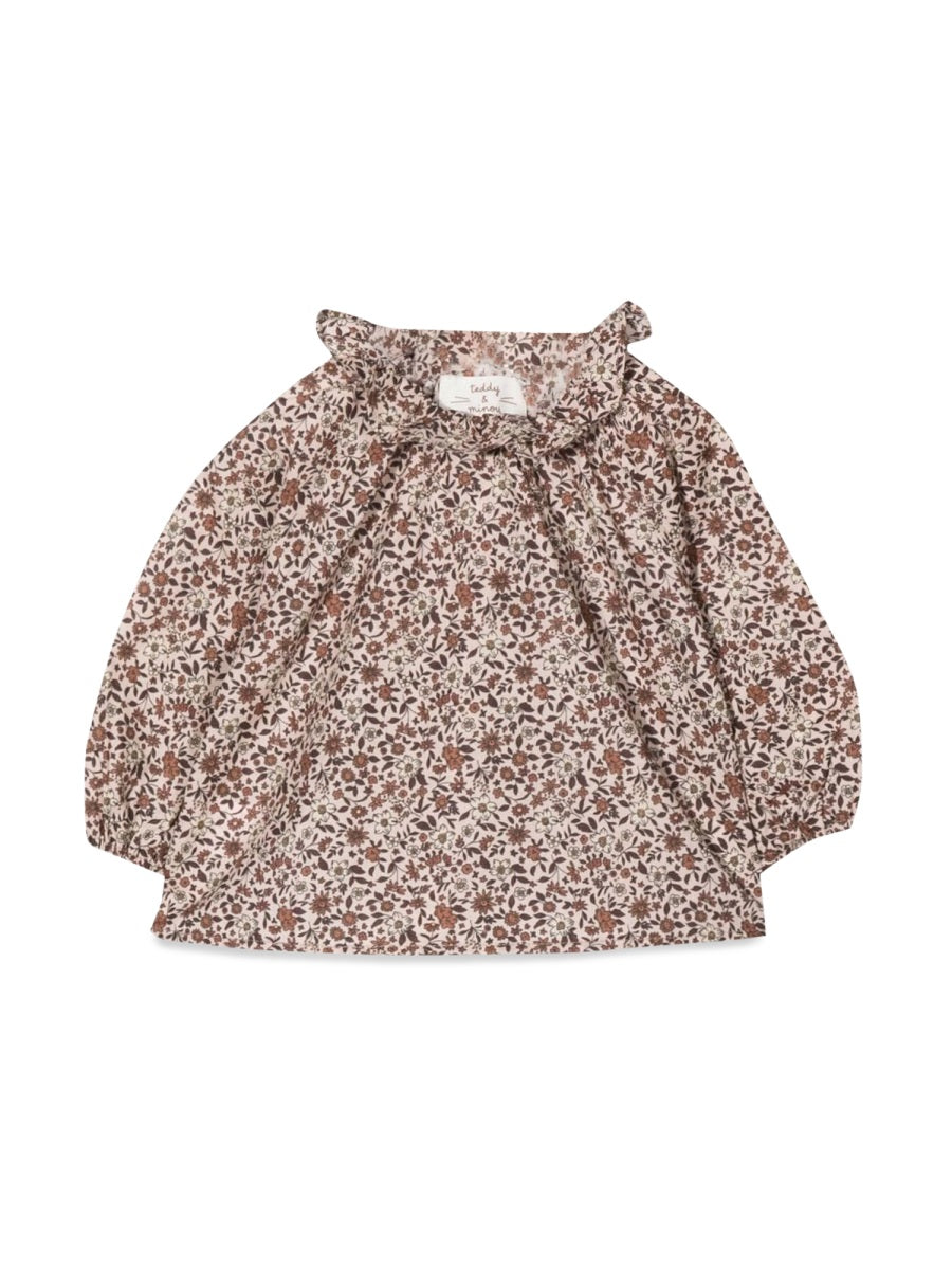 TEDDY & MINOU Mini Floral Long Sleeve Shirt for Girls