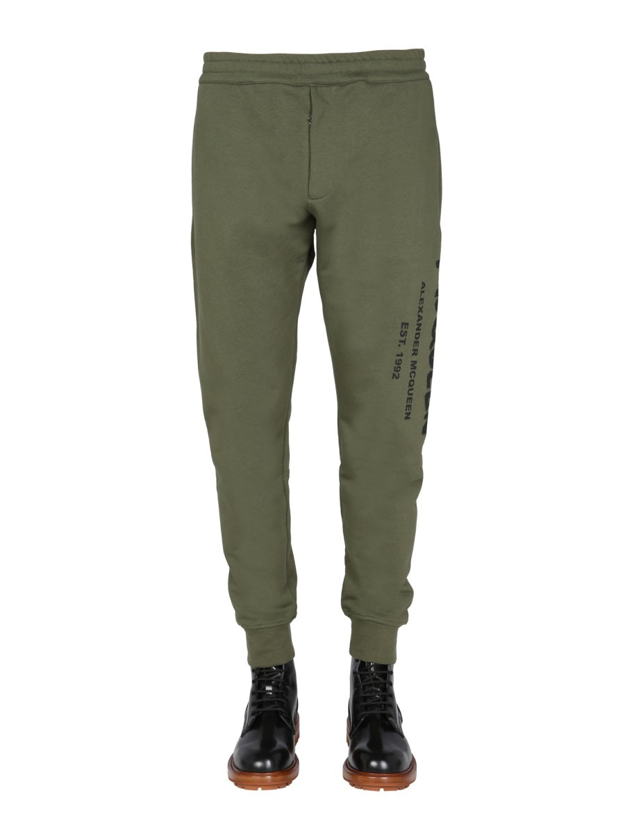 ALEXANDER MCQUEEN Graffiti Logo Jogging Pants for Men
