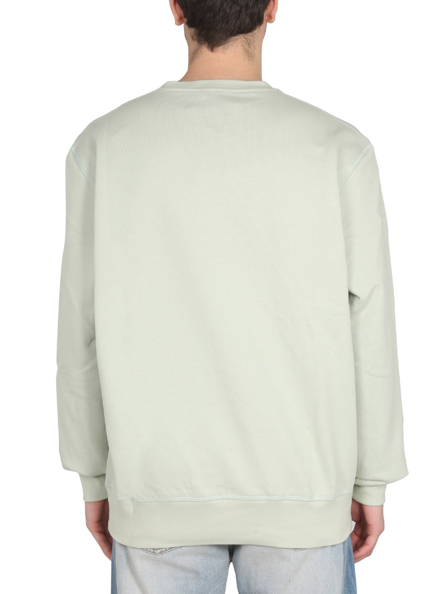 ALEXANDER MCQUEEN Men's Logo Embroidered Crossneck Sweatshirt