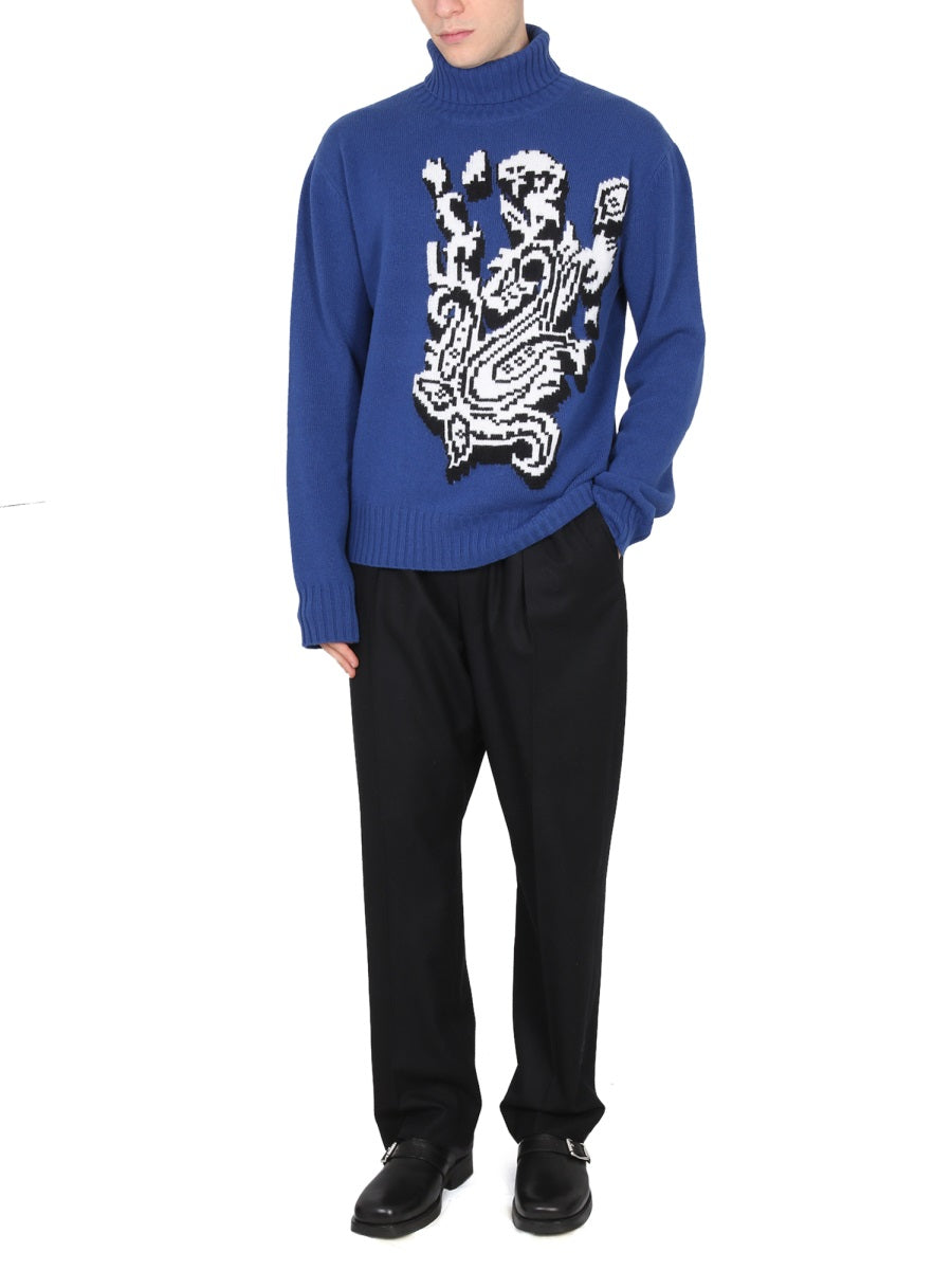 ETRO Inlaid Jacquard Turtleneck Sweater - Regular Fit
