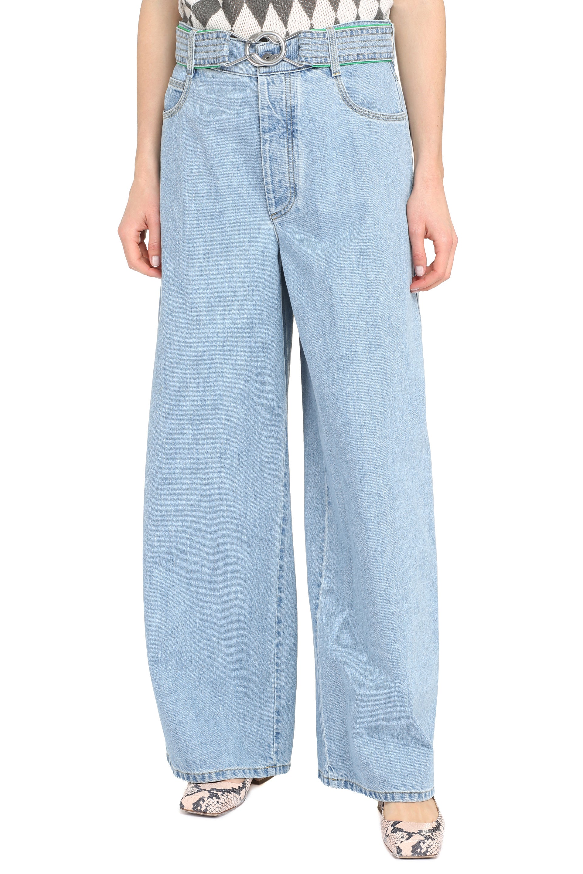 BOTTEGA VENETA Wide-Leg Jeans with Removable Belt for Women