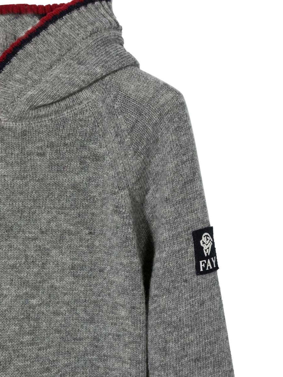 FAY Mini Hooded Wool Shirt