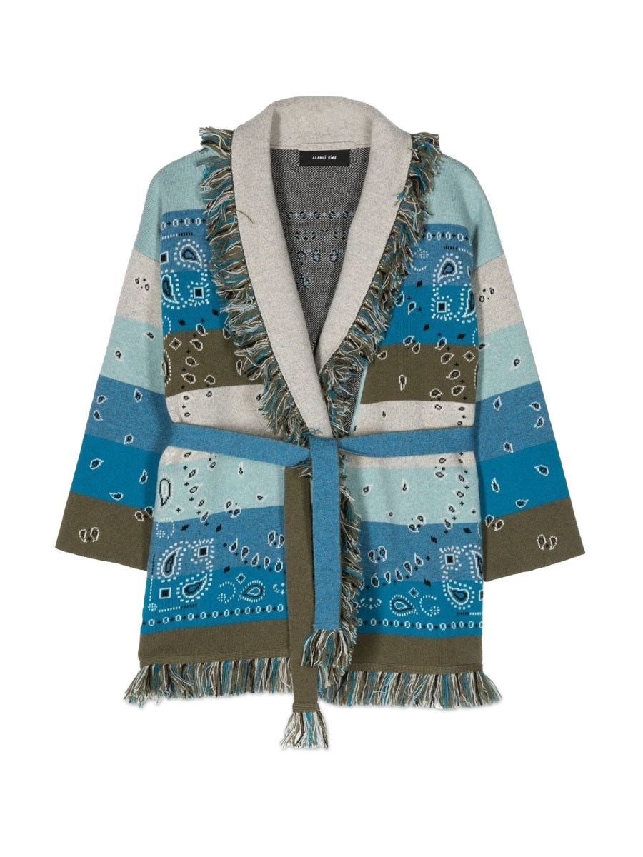 ALANUI Mini Striped Bandana Jacquard Cardigan for Girls