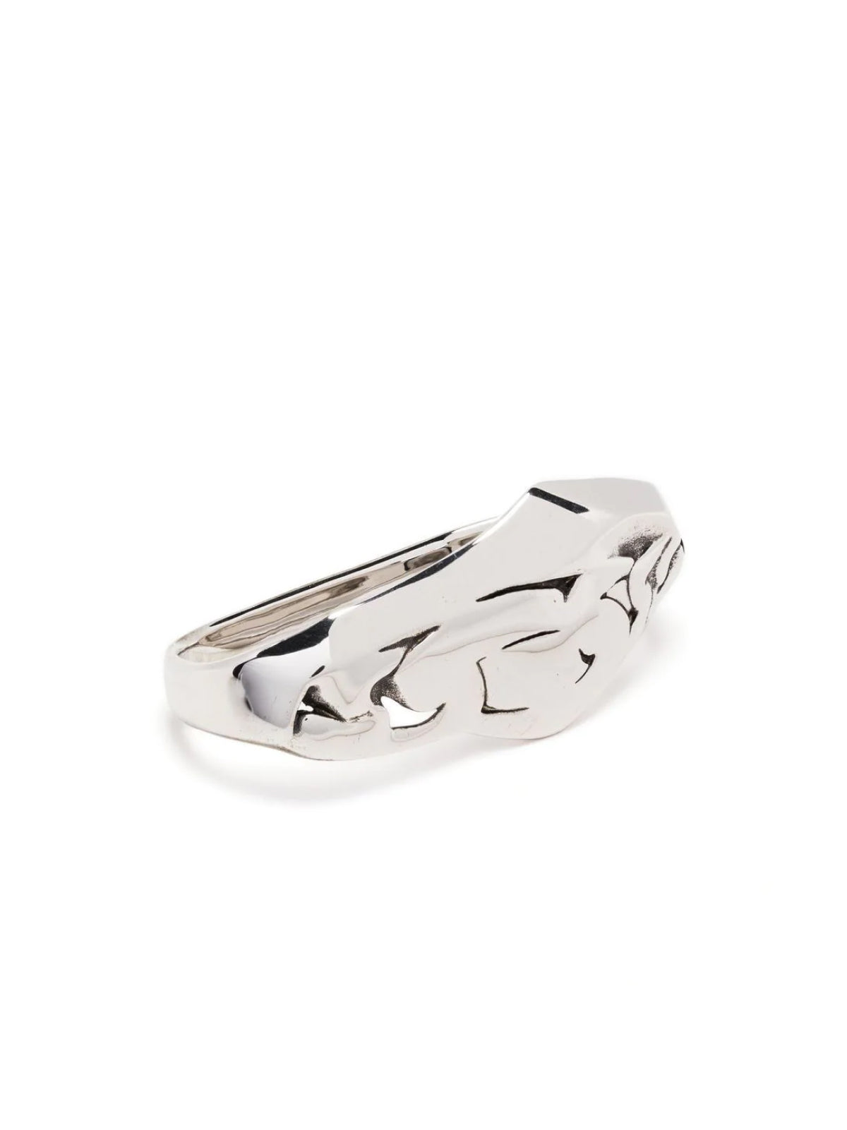 ALEXANDER MCQUEEN Molten Chain Double Ring for Men