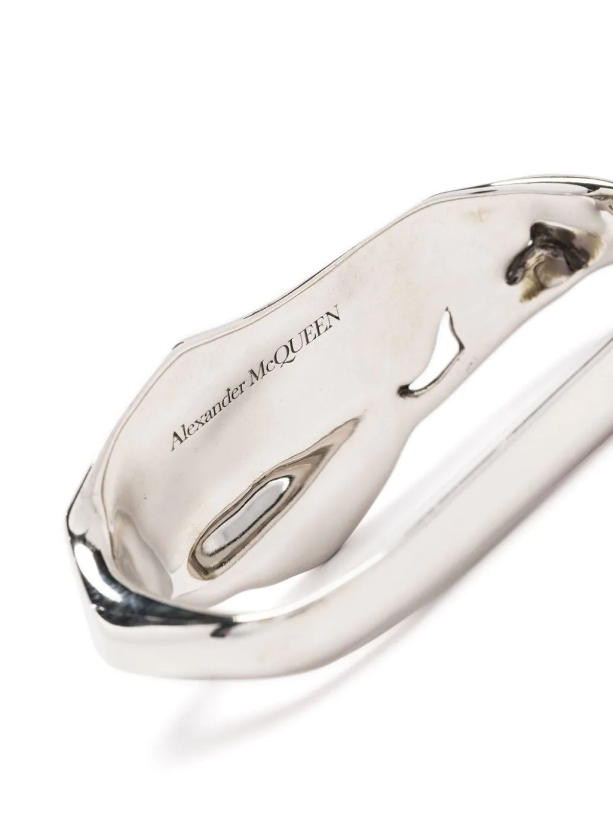 ALEXANDER MCQUEEN Molten Chain Double Ring for Men