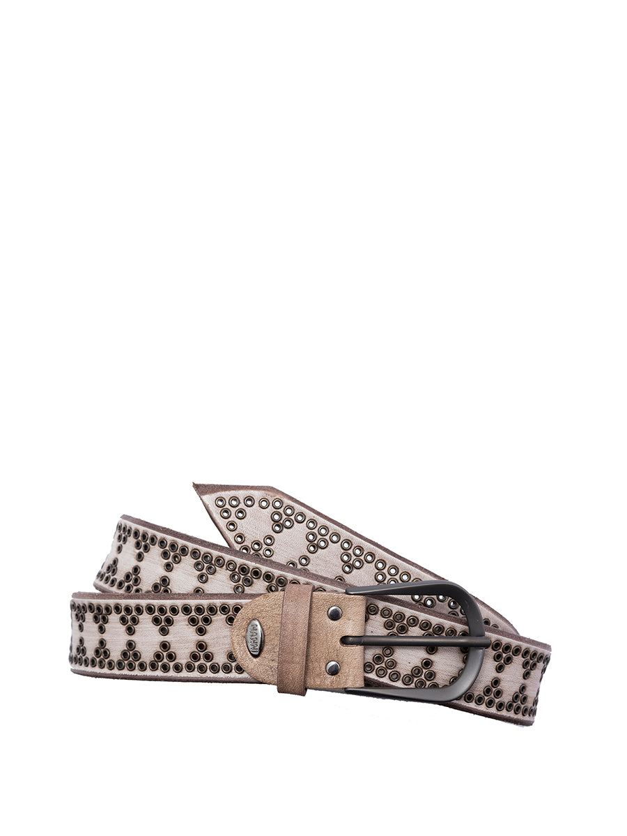 NANNI Leather and Metal Belt - 3.00 CM Width