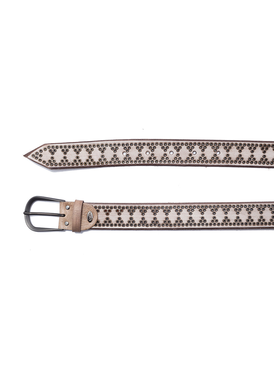 NANNI Leather and Metal Belt - 3.00 CM Width