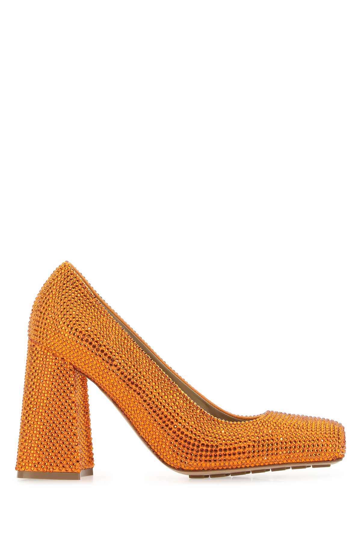BOTTEGA VENETA Elegant Leather and Rhinestone Tower Pumps