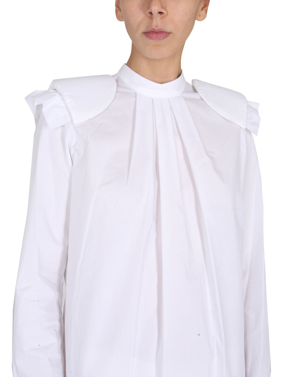 RAF SIMONS Chic Padded Shoulder Shirt Dress