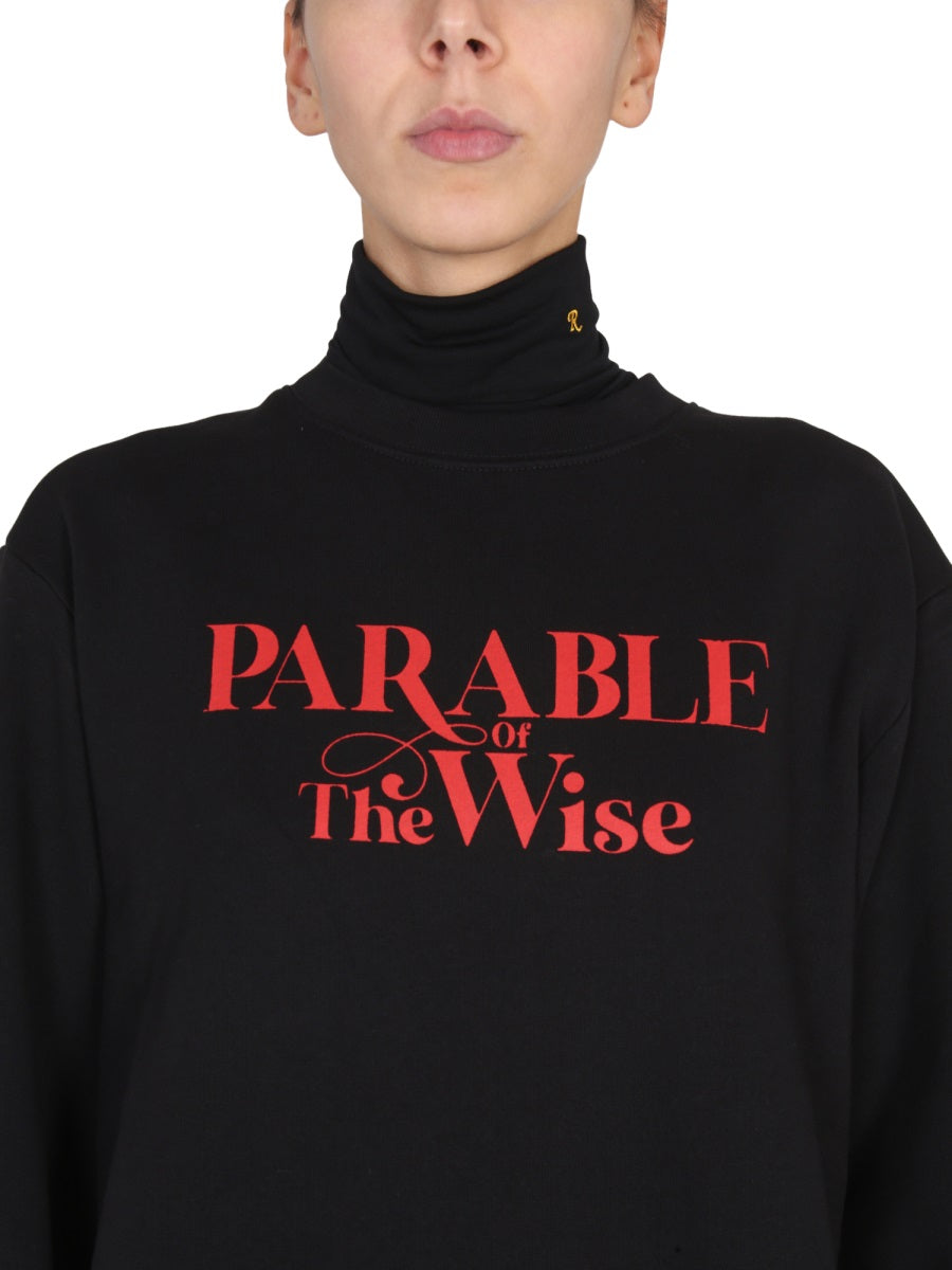 RAF SIMONS Crawling Front Print Crewneck Sweatshirt