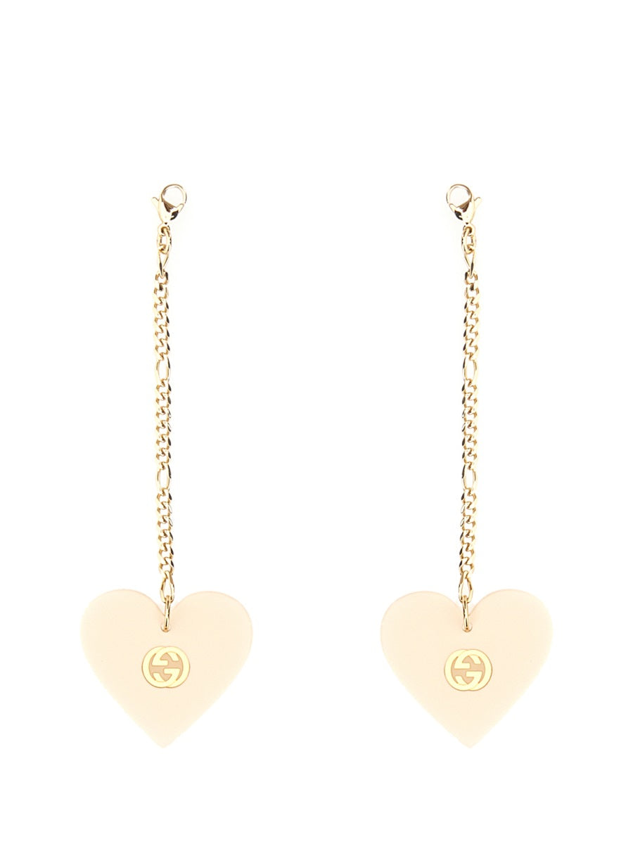 GUCCI Round Frame Sunglasses with Heart-Shaped Pendants