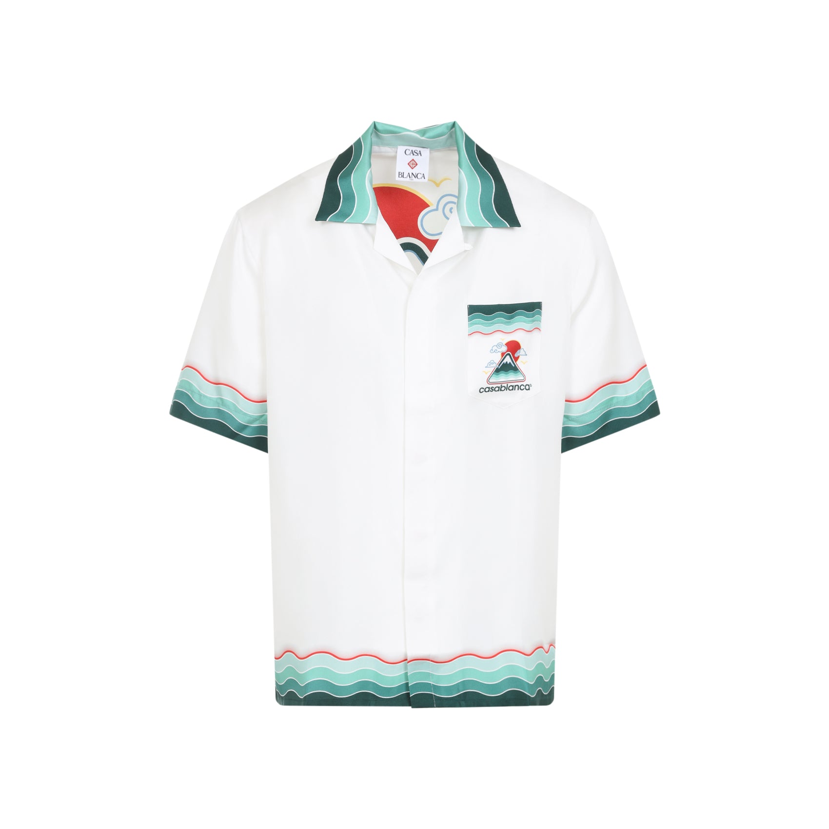 CASABLANCA Cuban Collar Silk Shirt