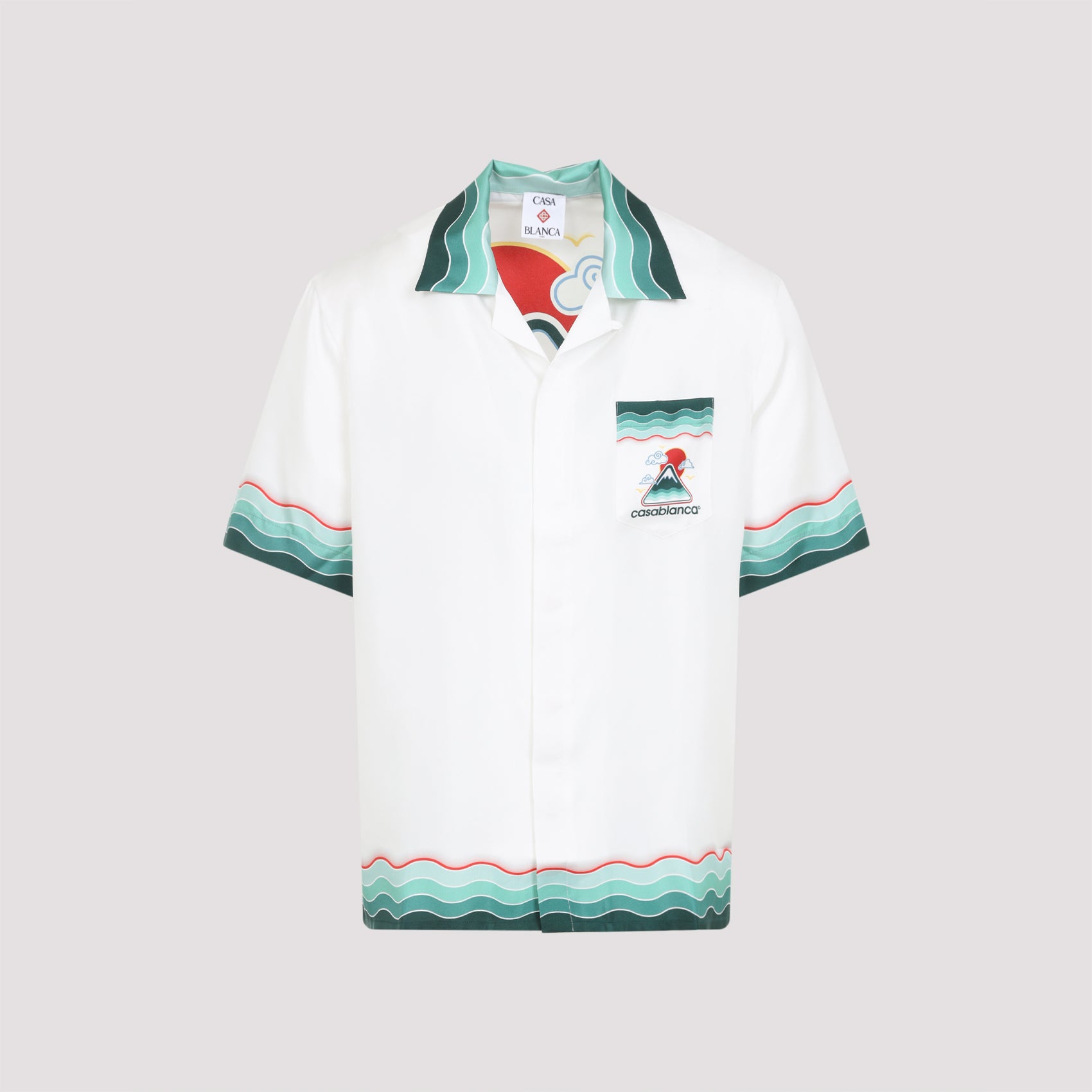 CASABLANCA Cuban Collar Silk Shirt