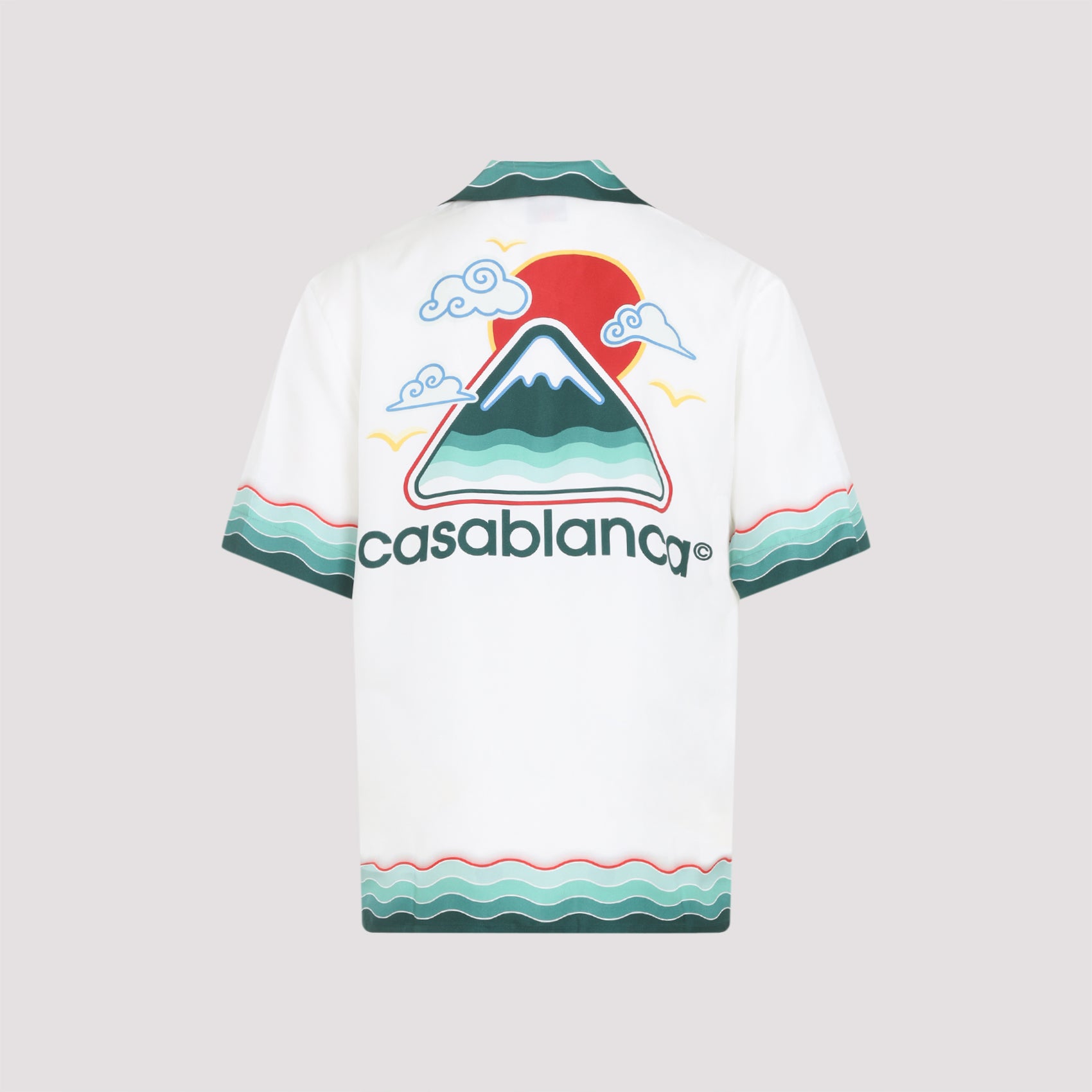 CASABLANCA Cuban Collar Silk Shirt